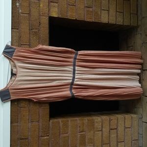 BCBGMaxAzria Crystal pleat dress in peach